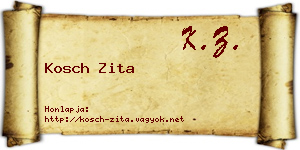 Kosch Zita névjegykártya